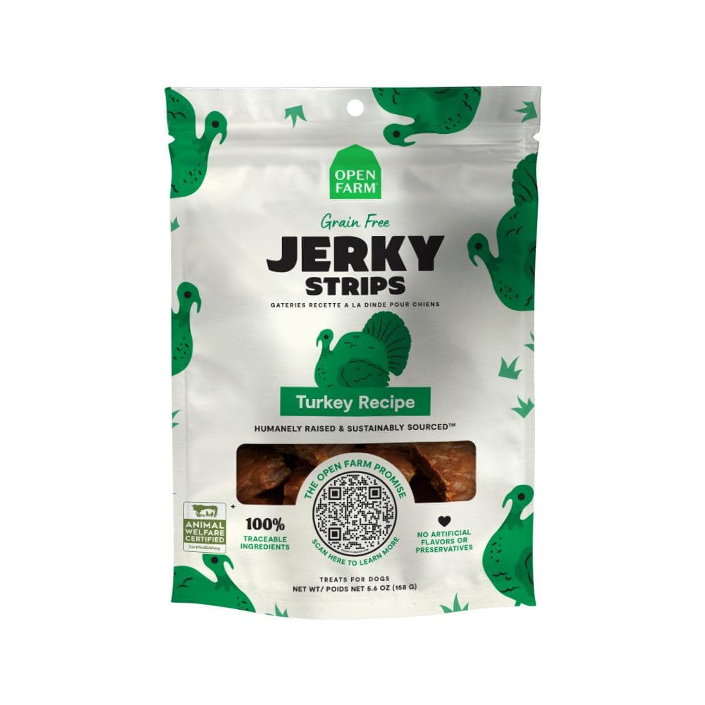 Open Farm Treats GF Jerky Strips Turkey - 56oz