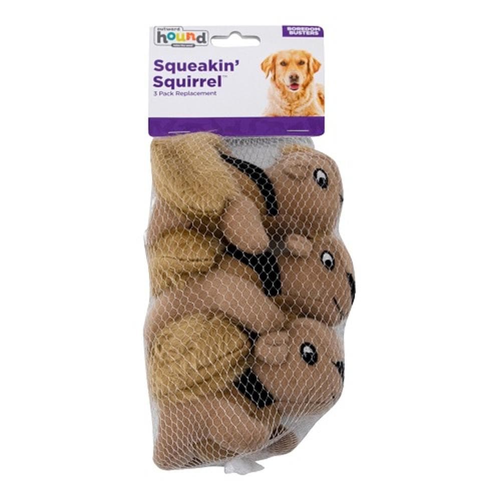 Outward Hound Squirrel Squeak - 3 Pack