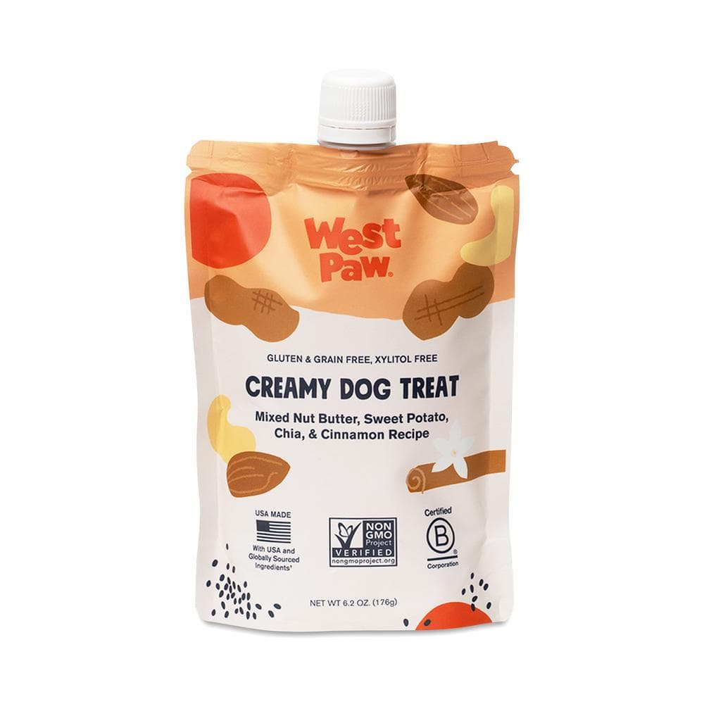 West Paw - Creamy Treats - Mixed Nut Butter, Sweet Potato & Chia - 6oz