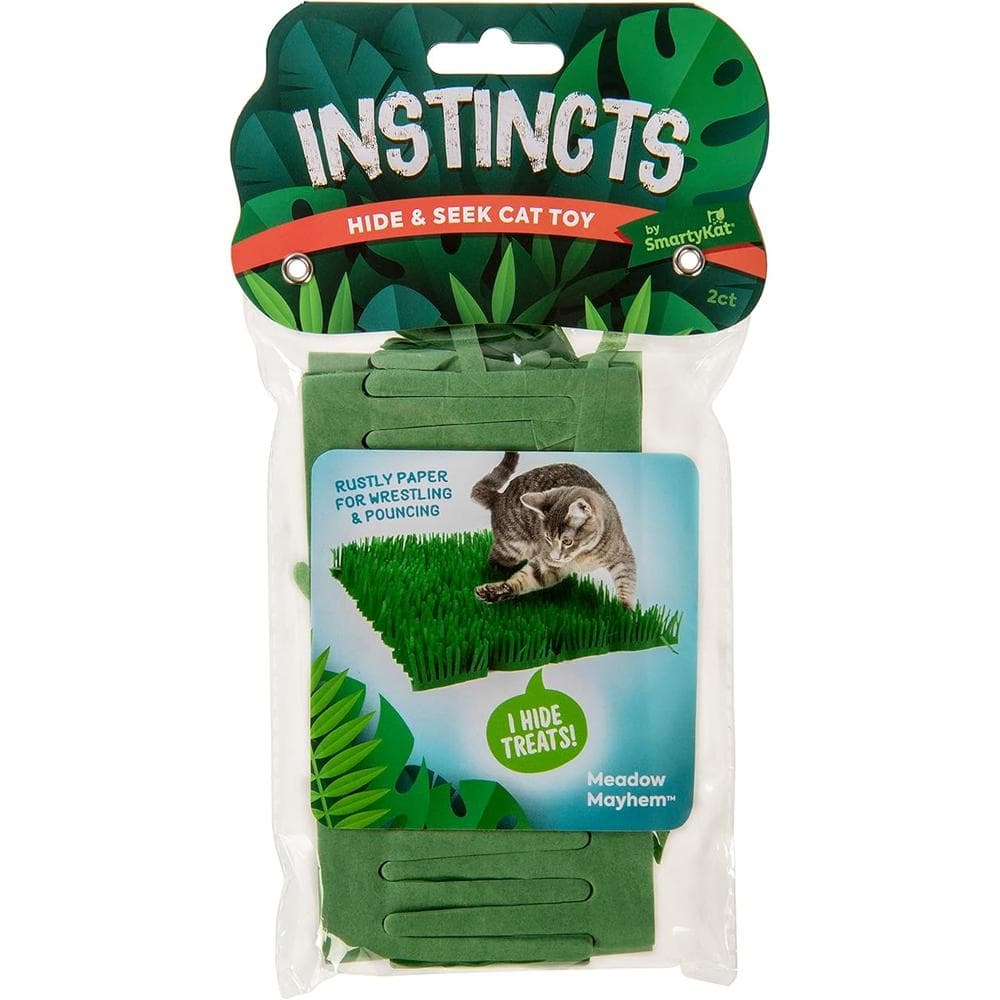 Instinct Cat Toy Meadow Mayhem Hide + Seek Grass - 2 Count