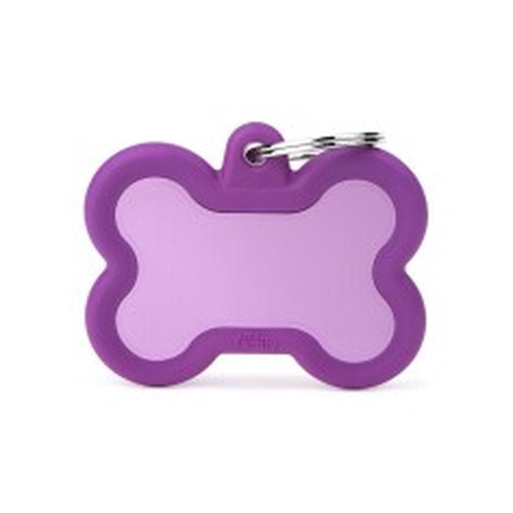 MyFamily Tag Rubber Purple Bone - 1 Count