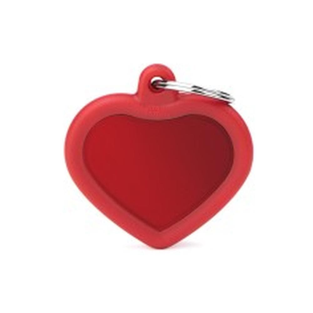 MyFamily Tag Rubber Red Heart - 1 Count