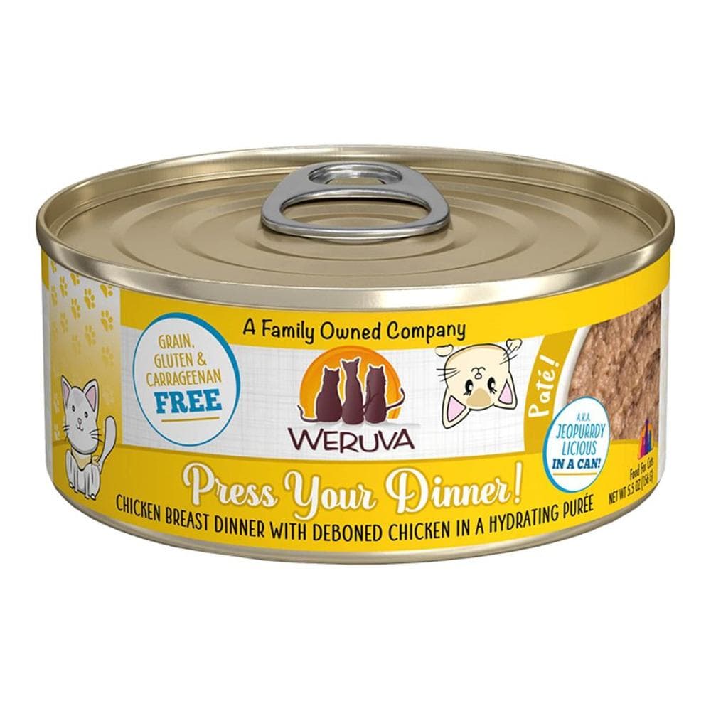 Weruva Cat Classic Can GF Pate Press Your Dinner - 5.5oz