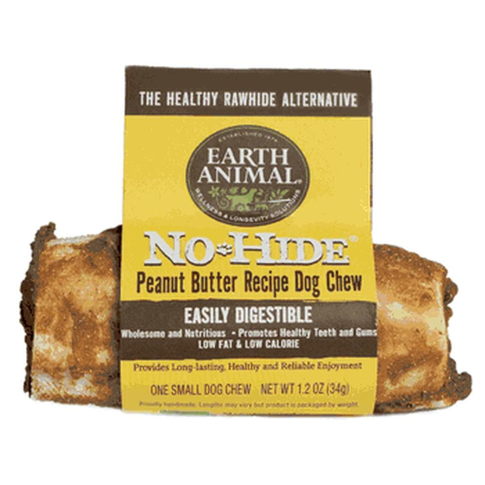 Earth Animal No Hide Peanut Butter Chews Small 4" - 1 Count