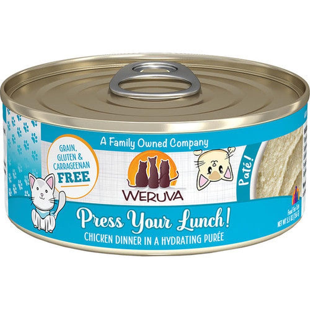 Weruva Cat Classic Can GF Pate Chicken Press Your Lunch - 5.5oz