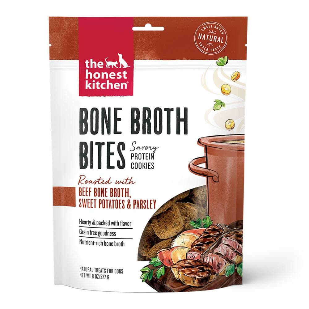 The Honest Kitchen Cookies Bone Broth Bites Beef & Carrot - 8oz