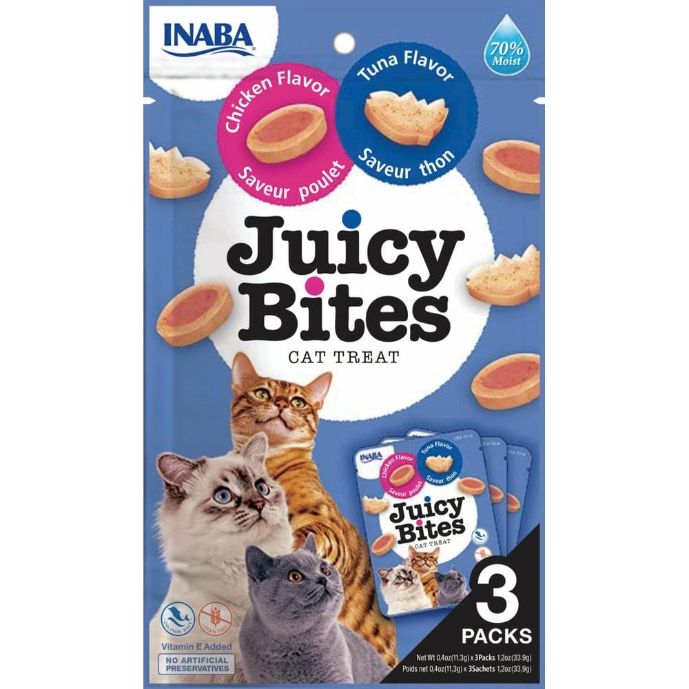 Ciao Cat Juicy Bites Tuna & Chicken, 3 Packs - 4oz