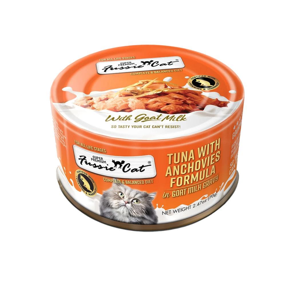 Fussie Cat Can GOAT MILK Tuna Anchovies - 2.47oz