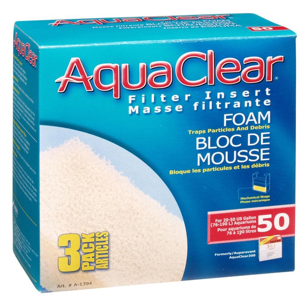 Hagen Aquaclear 50 Foam Insert # A-1394 3 Count