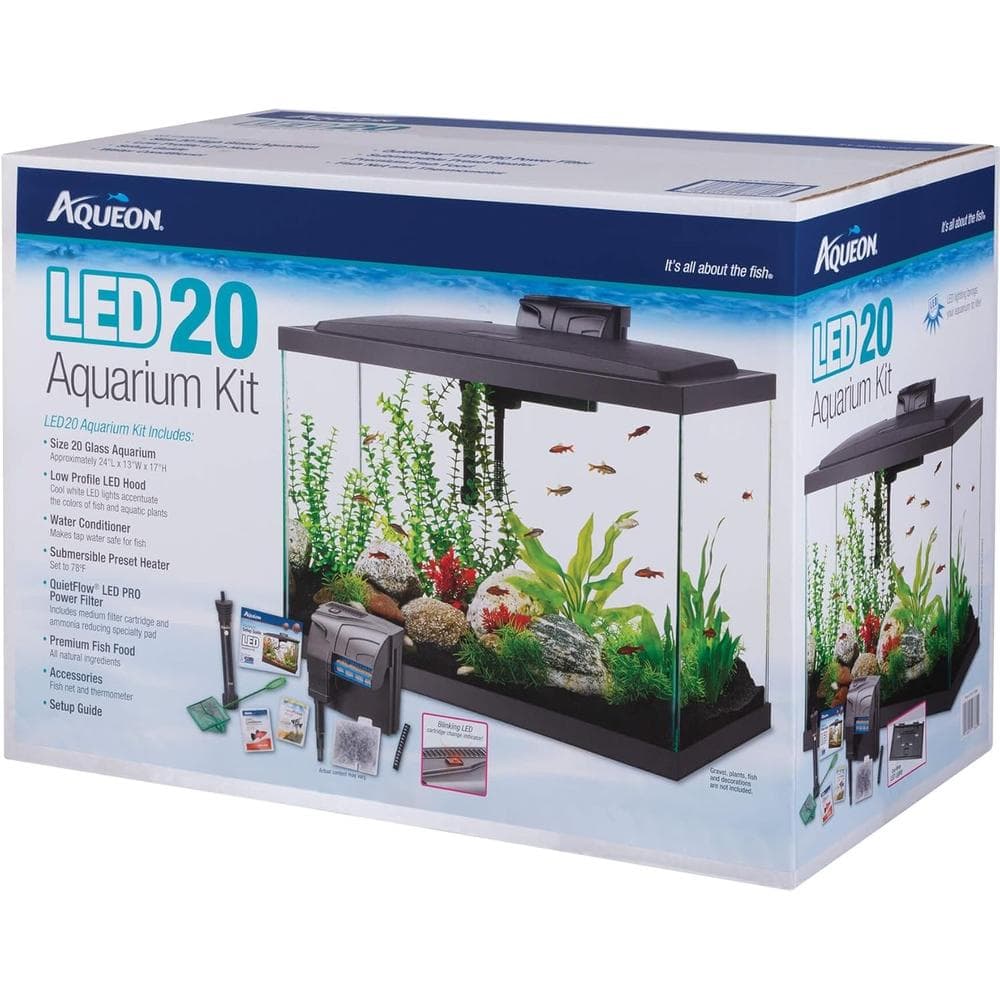 Aqueon Led Aquarium Kit Rectangle 20 Gal 1 Count