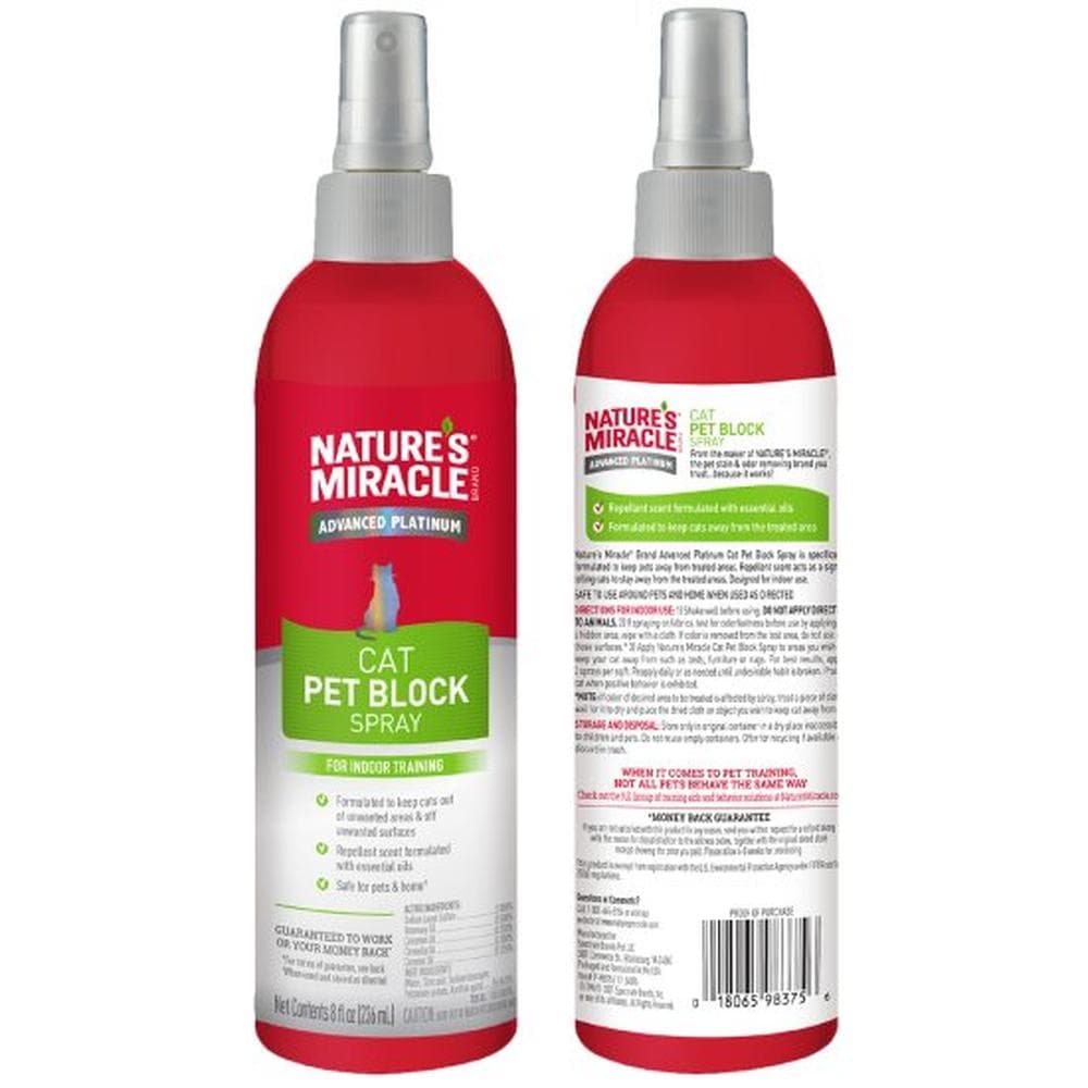 Natures Miracle Cat Pet Block Spray 8oz