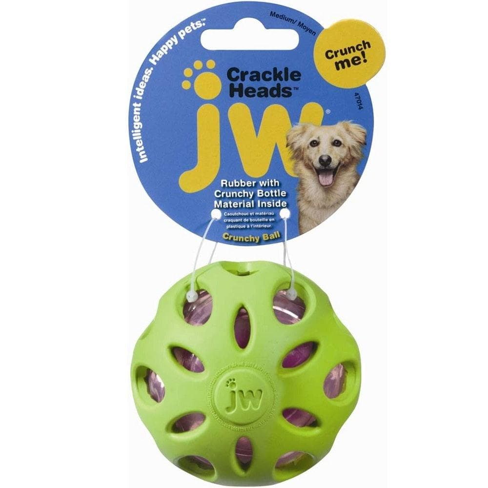 J&W Pet Toy Crinkle Ball C-Head Medium 1 Unit