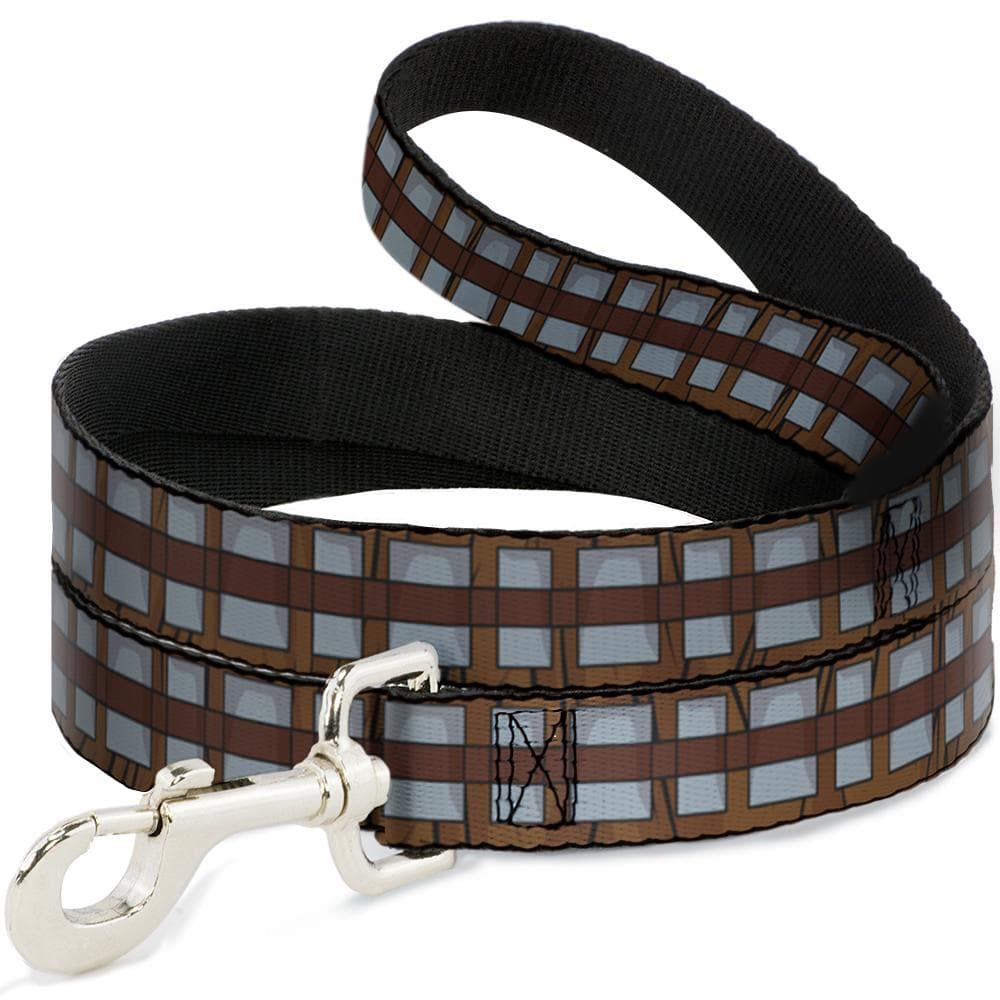 Dog Leash - Star Wars Chewbacca Bandolier Bounding Browns/Gray 6' Long - 1" Wide - 1 Count