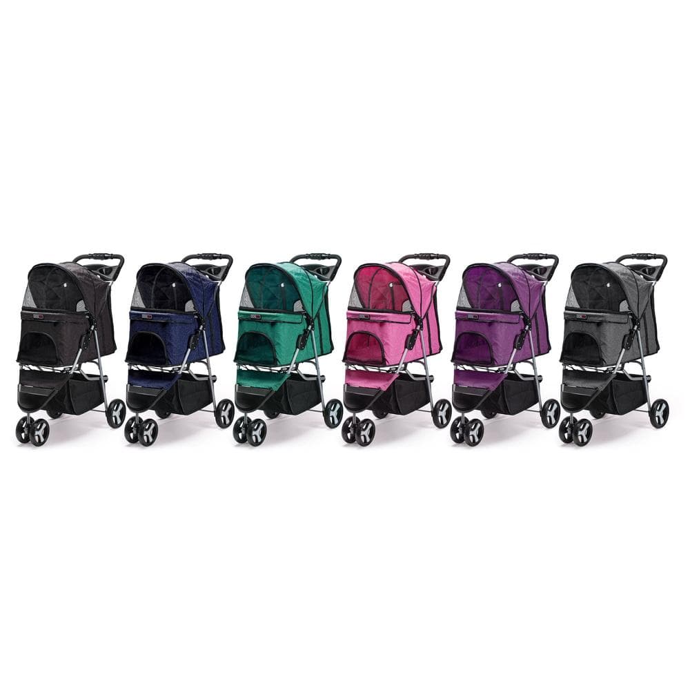 Casual Sport Pet Stroller + Removable Cup Holder Blue - 1 Count