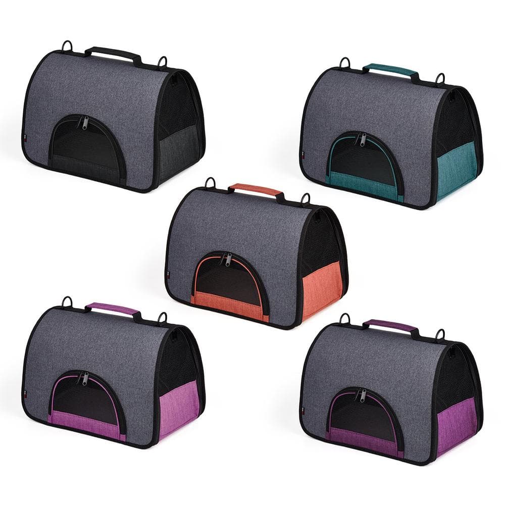 Dual Color Collapsible Pet Carrier Purple - 1 Count