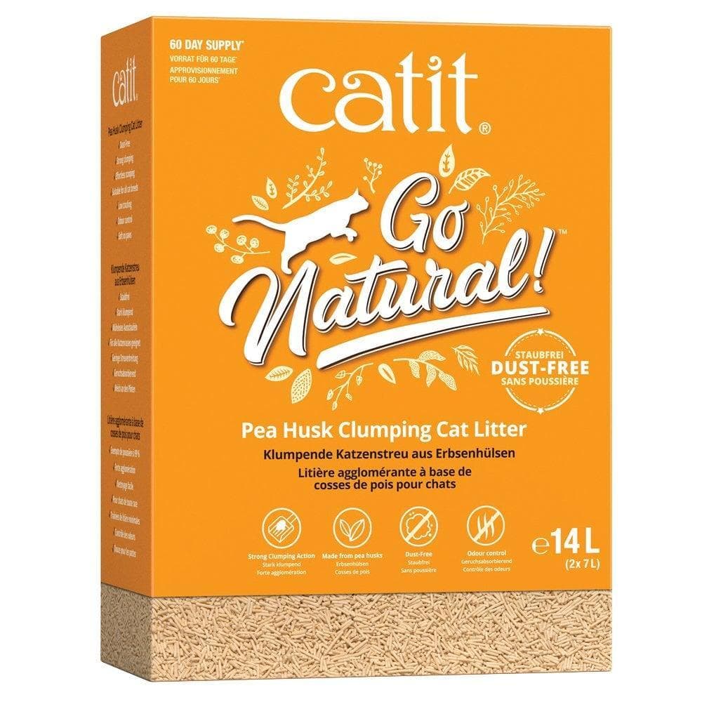 Catit Go Natural! Pea Husk Clumping Cat Litter Natural 14L