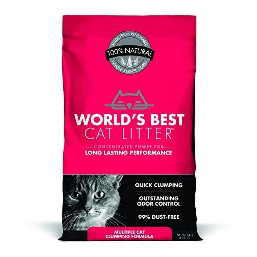 World's Best Cat Litter Cat Scoopable Multiple Cat Clumping Formula 14lbs