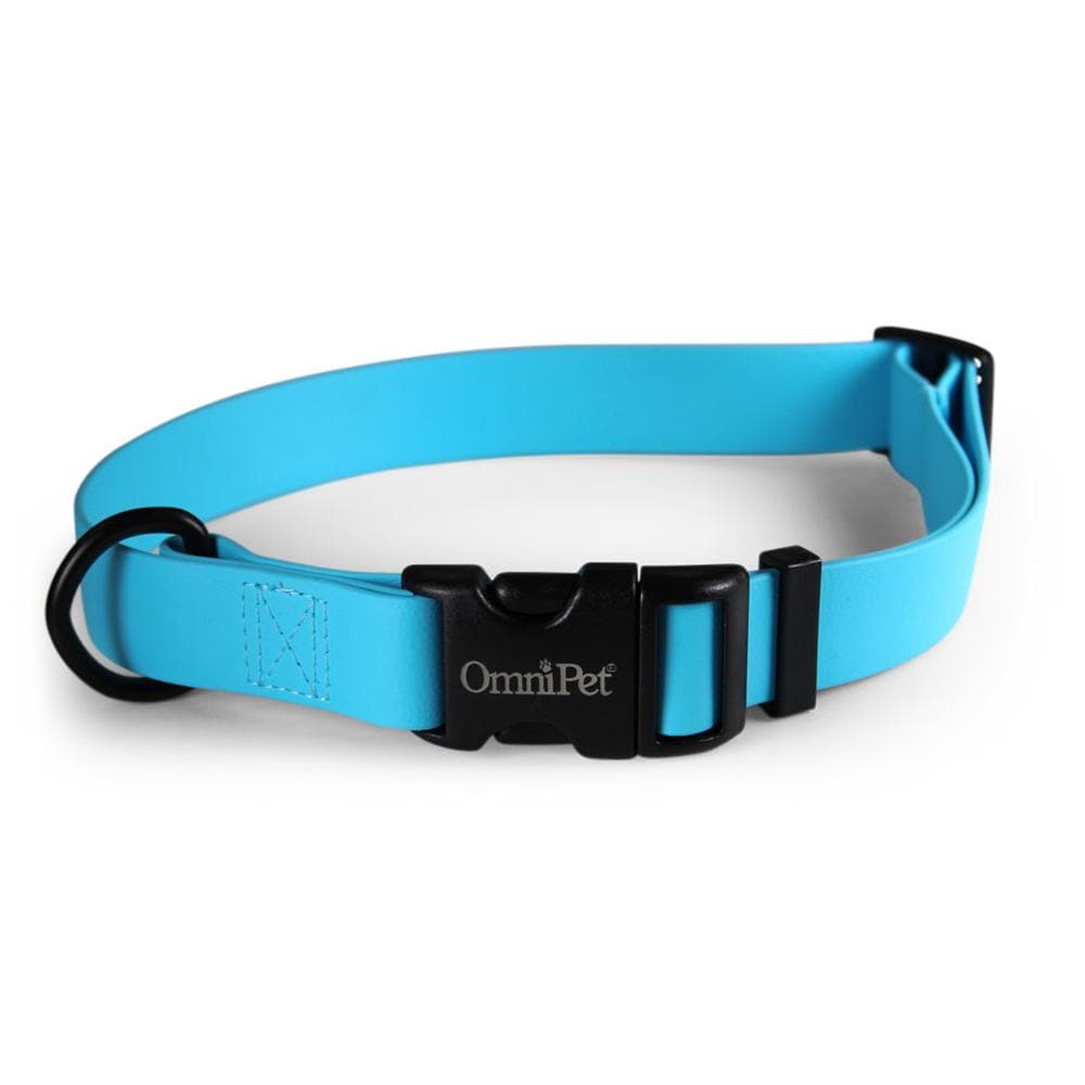 Light Blue Carnival Biothane Dog Collar / Lead 14"-20" Adjustable Collar - 1 Count
