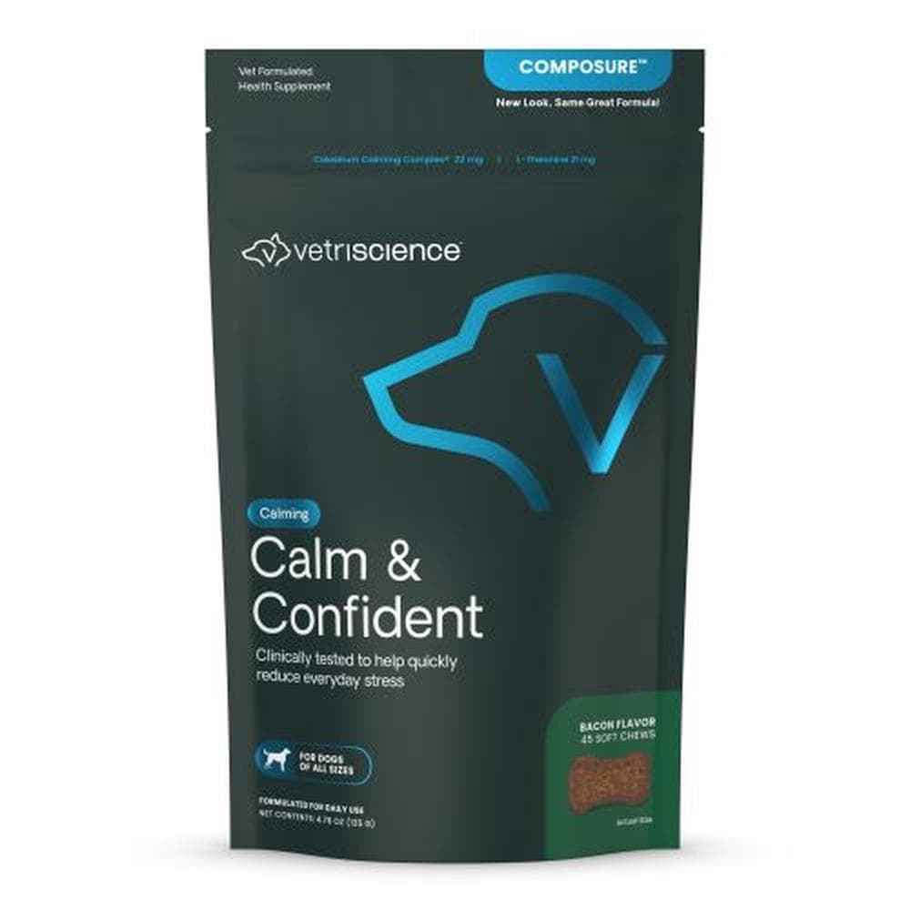 Calm & Confident Chews for Dogs Chicken Flavor - 45 Count Peanut Butter