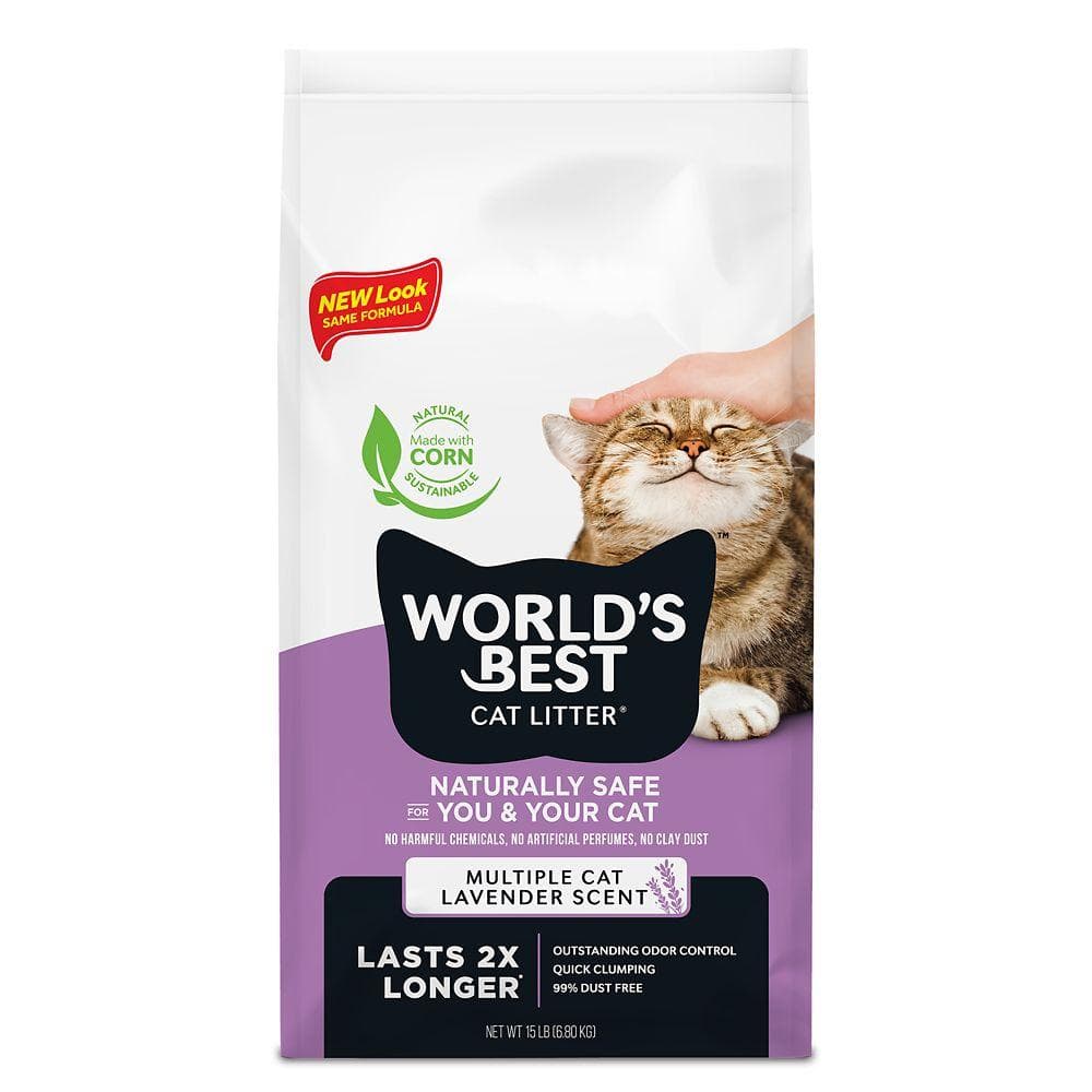 World's Best Cat Litter- Lavender Scented Cat Formula 15lbs