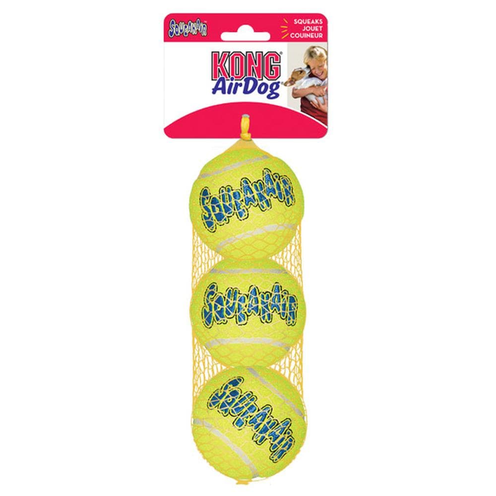 Kong Air Dog Squeaker Tennis Balls Medium 3 Counts
