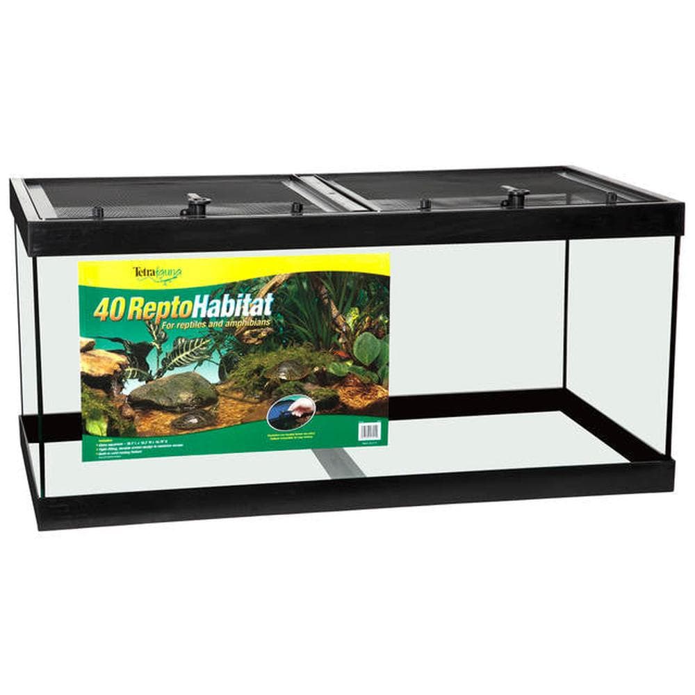 TetraFauna ReptoHabitat Reptile Tank Black Clear 36"X18" 40 Gallon 1 Count