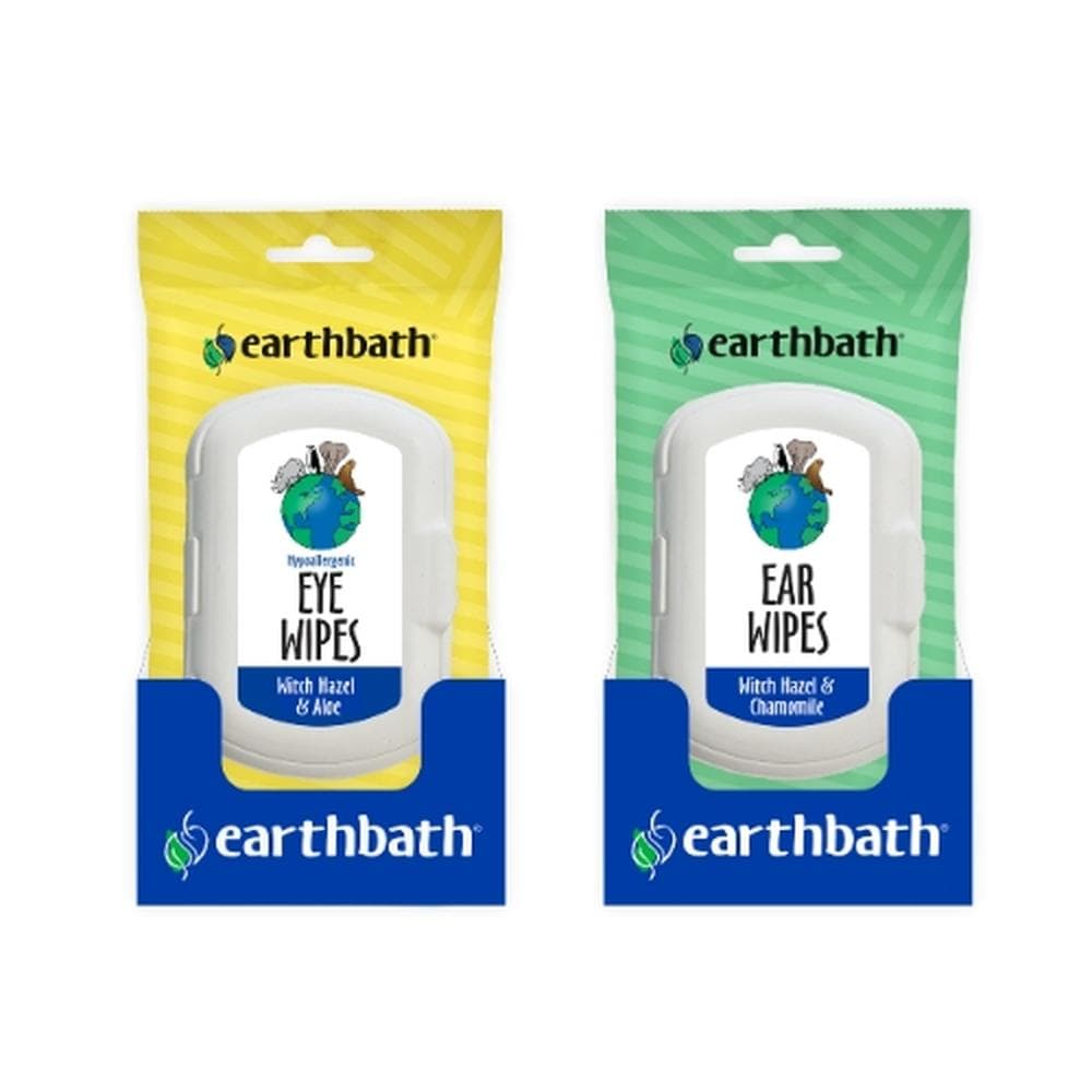 Earthbath Plant-Based Specialty Wipes, Mixed Case of 12 Earthbath® Hypoallergenic Eye Wipes - 30 Count