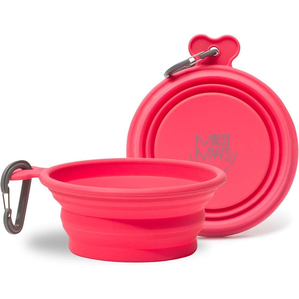 Messy Mutts Dog Collapsible Bowl Red 1.75 Cups