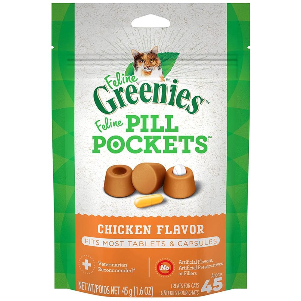 Greenies Pill Pockets Feline Chicken Flavor 1.6oz