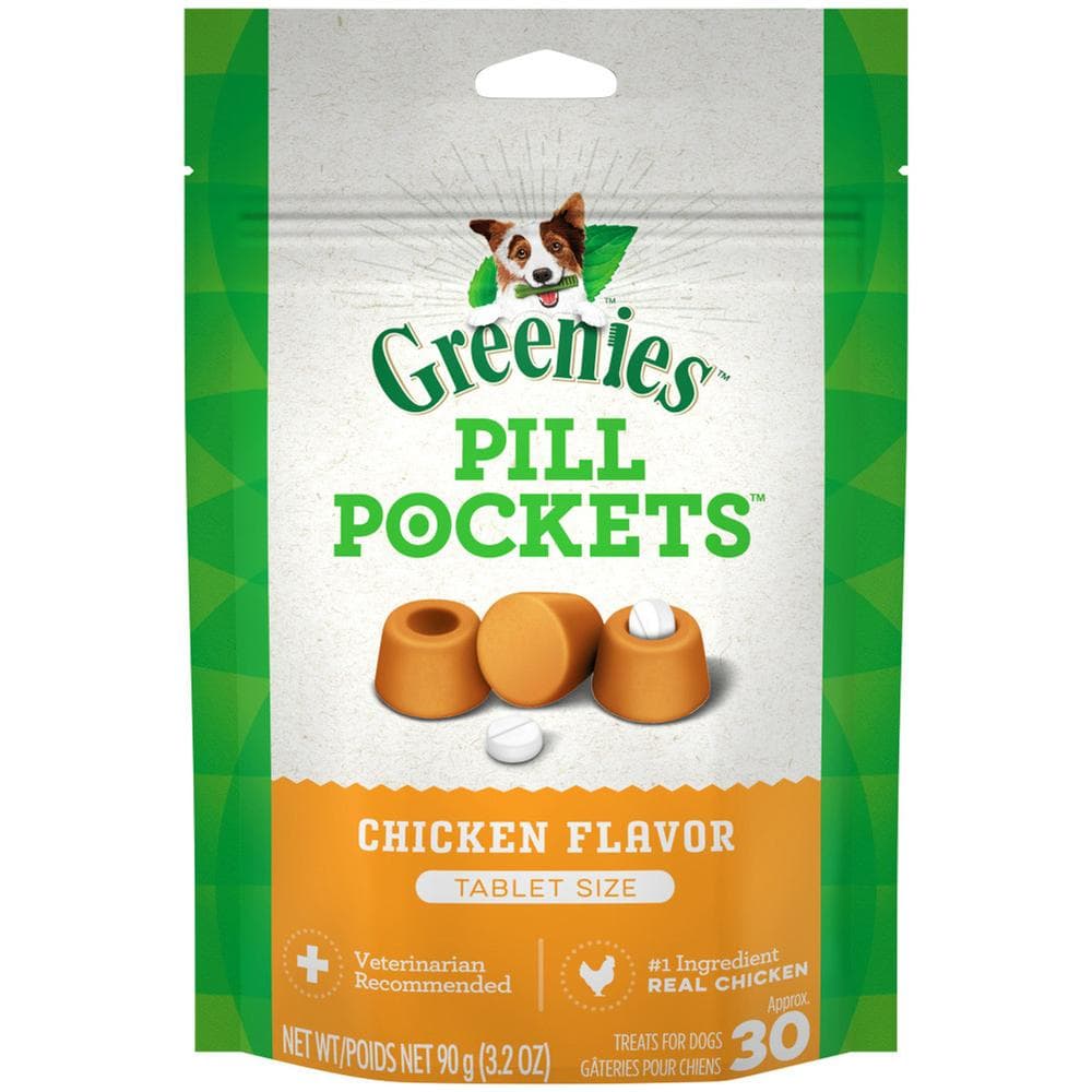 Greenies Pill Pockets Canine Chicken Flavor Dog Treats 3.2oz