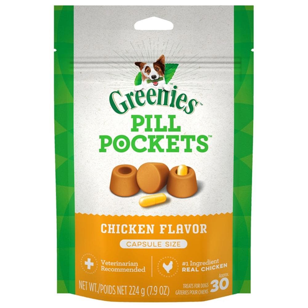 Greenies Pill Pockets For Dog Capsules Chicken Flavor 7.9oz