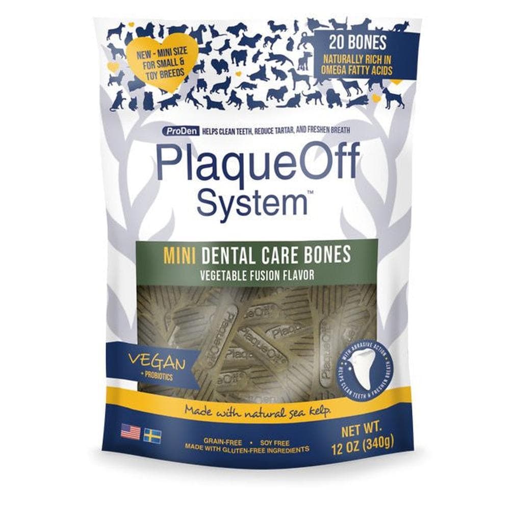Swedencare Plaqueoff Dental Care Bones Mini Vegetable Fusion 12oz