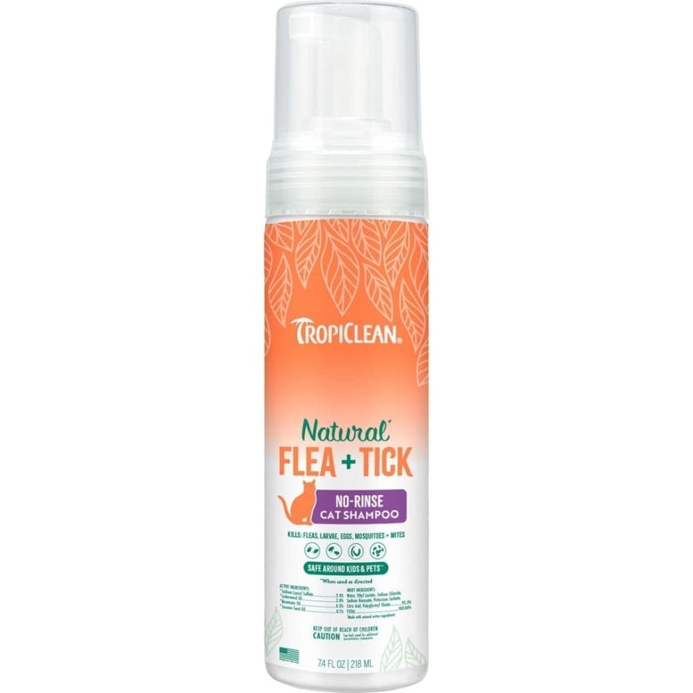Tropiclean Cat Waterless Shampoo Flea & Tick 7.4oz