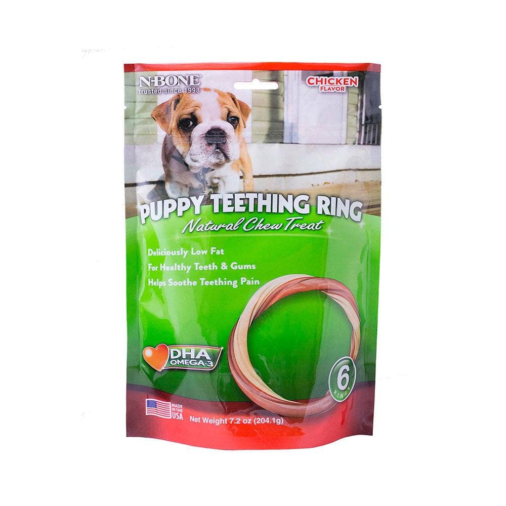 N-Bone Puppy Teething Rings Chicken Treats 6 Counts