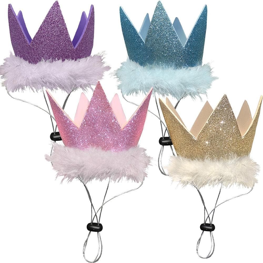 Party Crowns with SnugFit Large, Gold - 1 Count