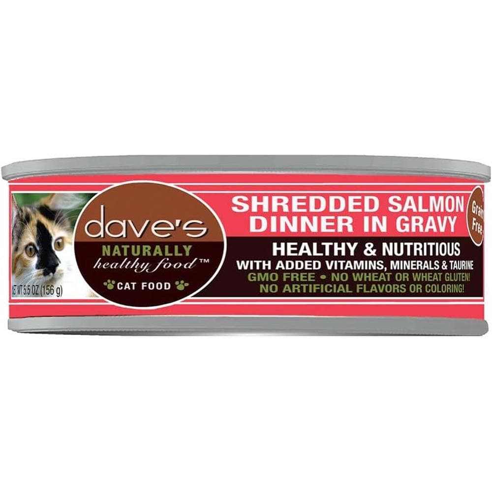 Dave’s Naturally Healthy Grain Free Cat Food Shredded Salmon 5.5oz