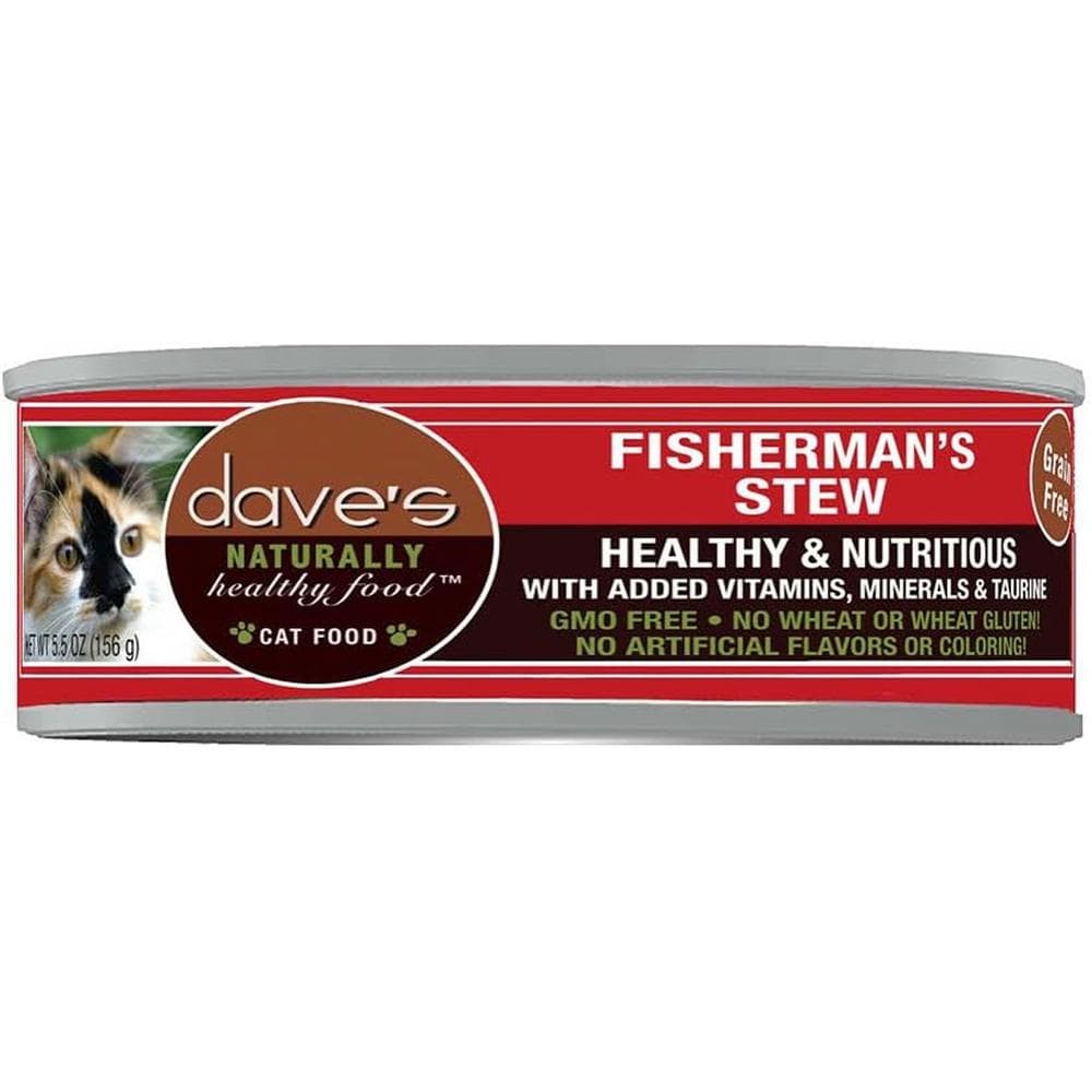 Dave’s Naturally Healthy Grain Free Cat Food Shredded Fisherman Stew 5.5oz