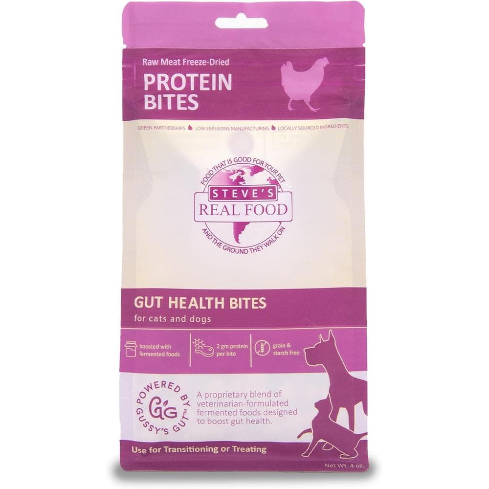 Steve's Protein Bites Gut Health Treats Freezedried Chicken 4oz