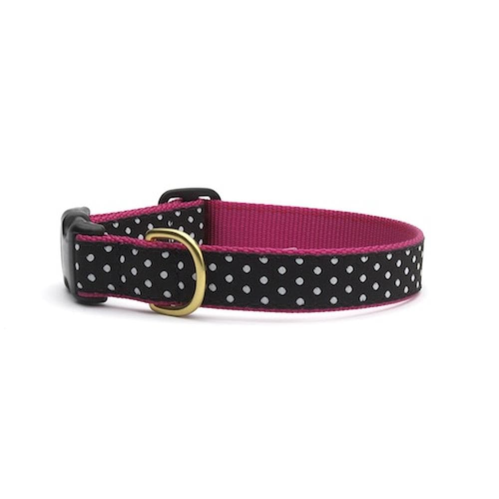 Black/ White Dot Teacup Collar - Size 10 - 1 Count