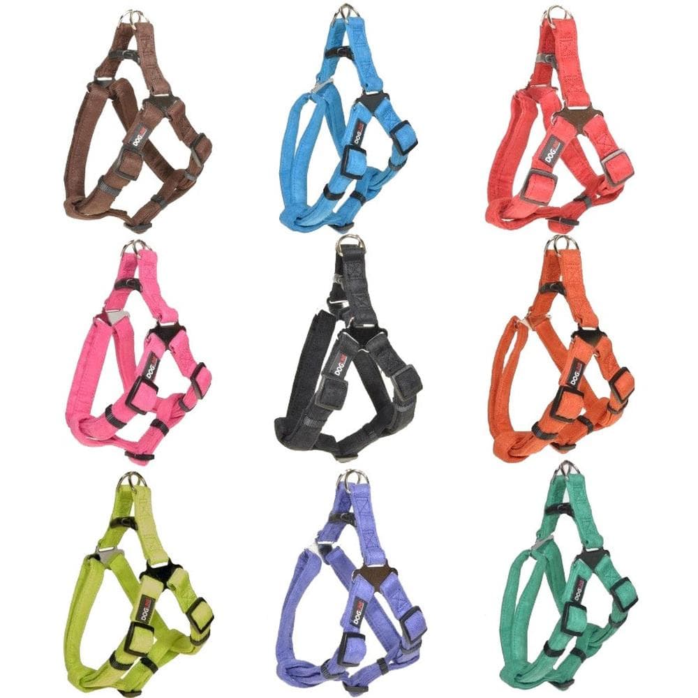 Dogline Comfort Microfiber Flat Step-In Harness Girth 15-19" X Width 5/8", Teal - 1 Count