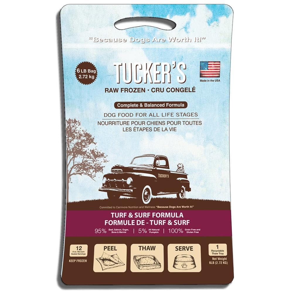 Tucker's Dog Frozen Raw Diet Turf & Surf 6lbs