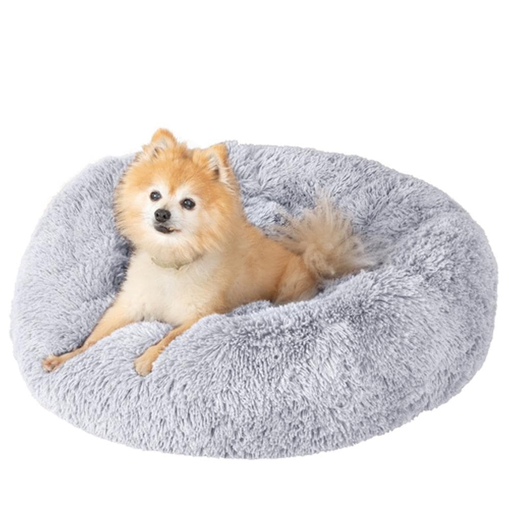 GM Pets Calming Dog Bed for Large, Medium and Small Pets (Light Gray) Medium - 1 Count