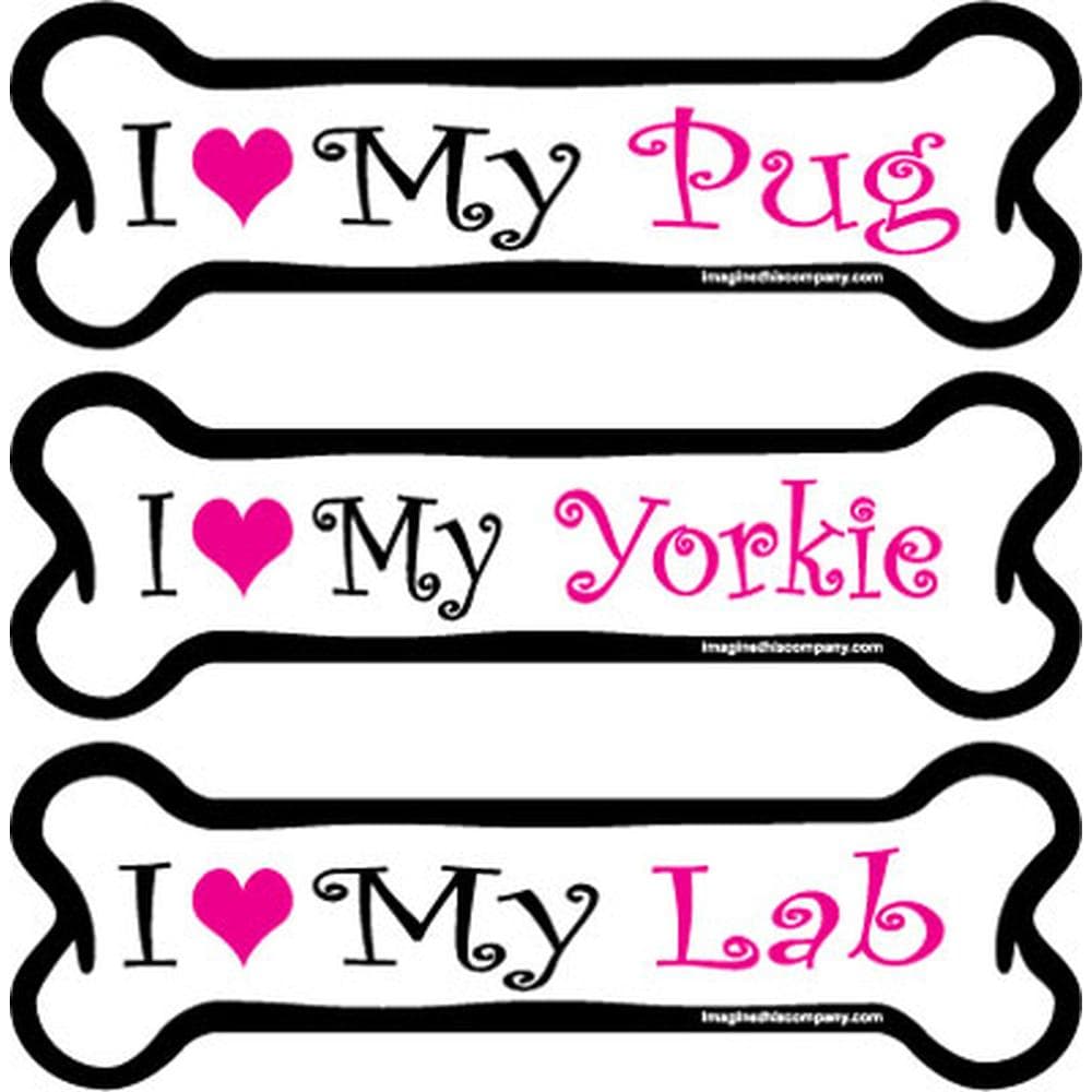 Special Edition Pink Bone Magnets I (Heart) My … Maltese - 1 Count