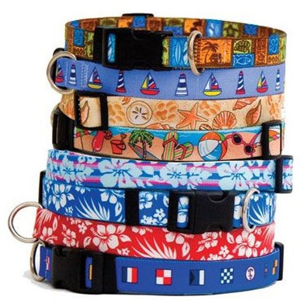 By the Sea Collection Large Collar, Sailboats & Lighthouses - 1 Count