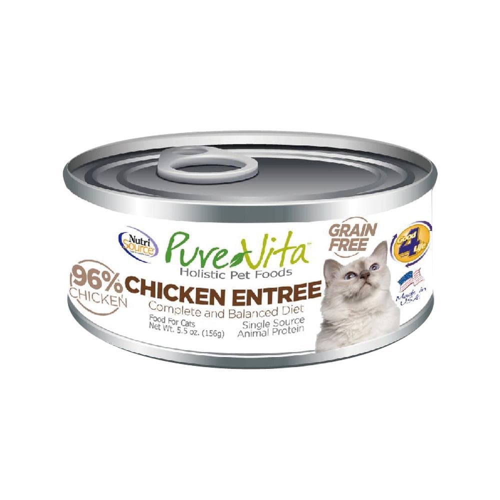 Pure Vita Cat Can GrainFree Chicken Liver Entree 5.5oz