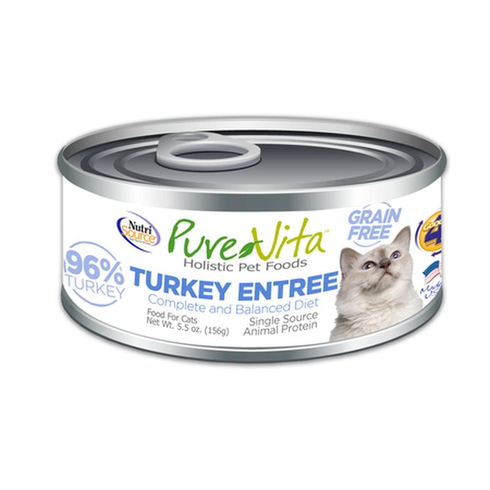 Pure Vita Cat Can GrainFree Turkey Liver Entree 5.5oz