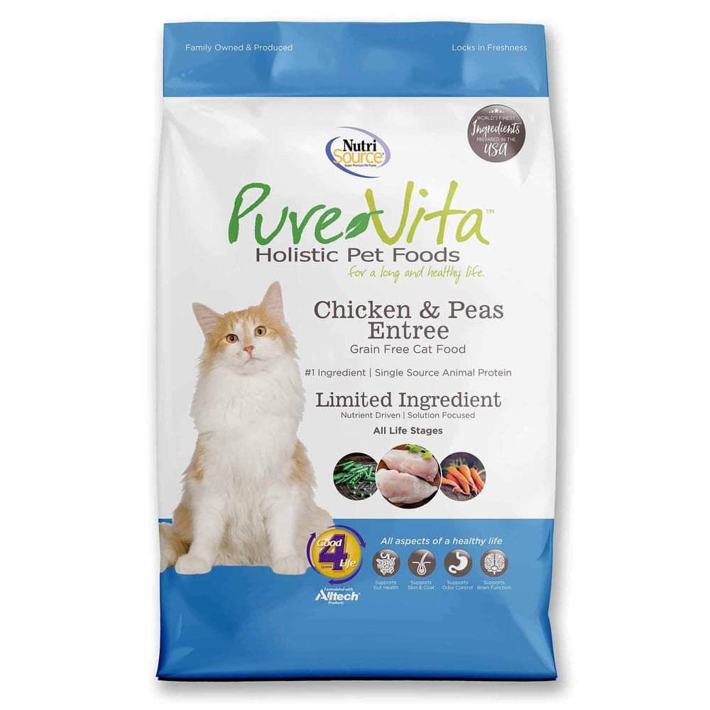 Pure Vita Cat Dry GrainFree Chicken & Peas 12lbs