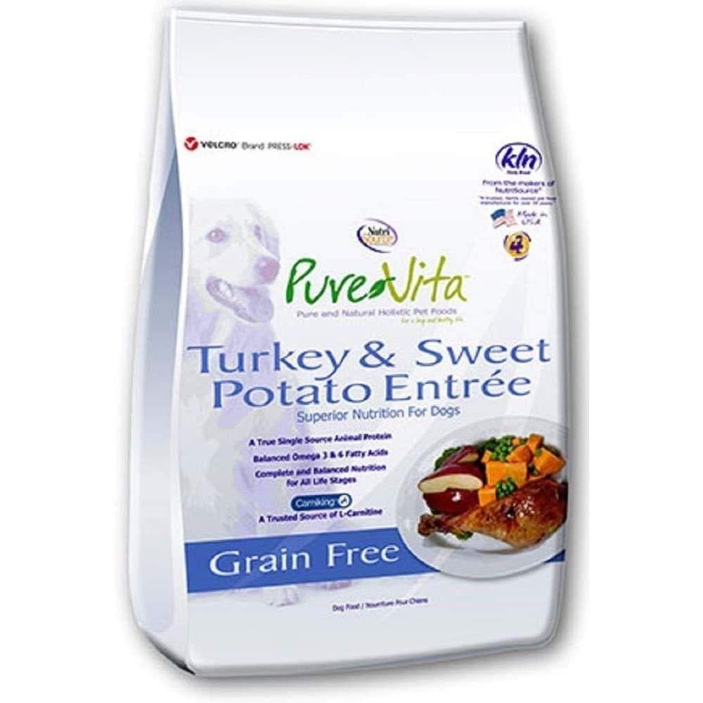 Pure Vita Dog Dry GrainFree Turkey & Sweet Potato 12lbs