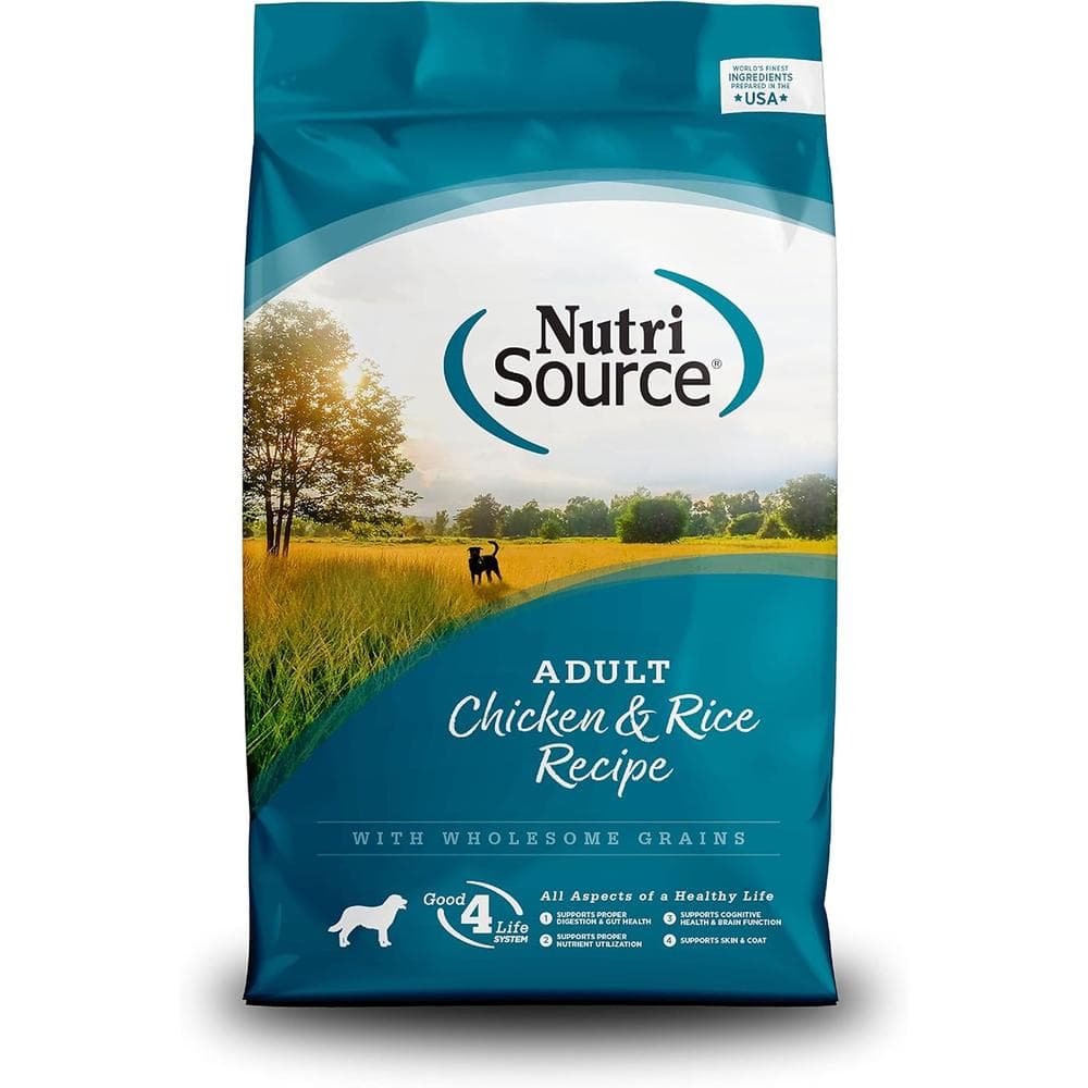 NutriSource Adult Chicken and Rice Formula Dog Food 26lbs