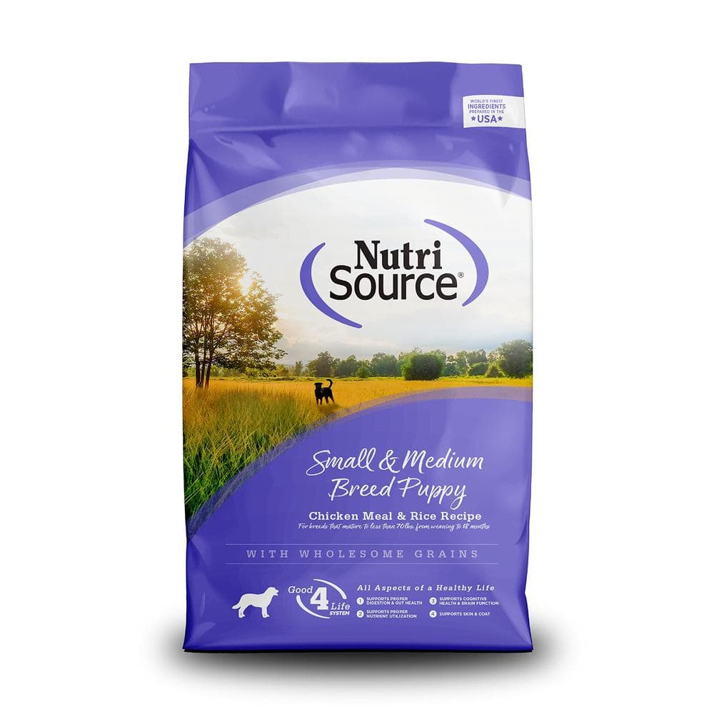 NutriSource Small & Medium Breed Puppy Chicken Meal & Rice Recipe 26lbs